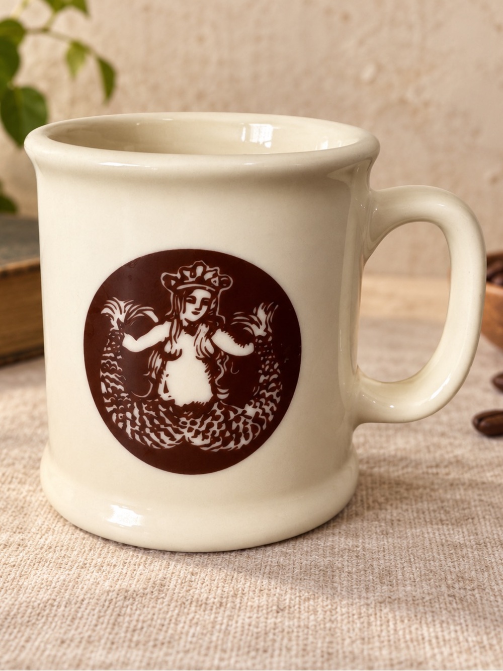 Vintage Starbucks First Store Pike Place Split-Tail Siren Ceramic Mug